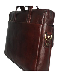 Genuine Leather Brown Messenger Shoulder LB24 view 2