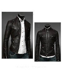 HugMe.Fashion New Men Casual Leather Jacket Style JK83 view 2