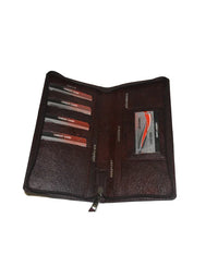 Brown Passport Leather Holder Cover, Wallet, Credit Card Organizer Pouch view 2