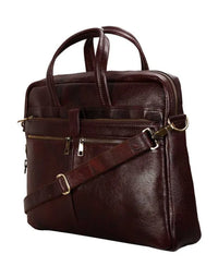 Branded Classy Genuine Leather 15 Brown Laptop Carry Case / Bag LB66 view 2