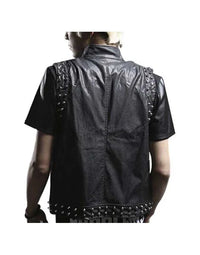 Genuine Sheep Leather Casual Waistcoat For Men In Black Color WC09 view 2