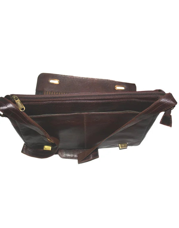 Big Size Genuine Leather Horizontal Laptop Casual LB25 — angle view