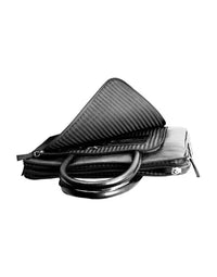 Genuine Leather Black Color Shoulder MINI Laptop, MAcBook, IPAD, Office Bag view 2