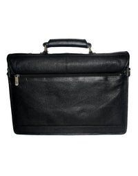 Genuine Leather Black Messenger Shoulder Bag LB17 view 2