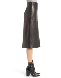 Genuine Sheep Black Color SKirt Sk4 For Women view 2