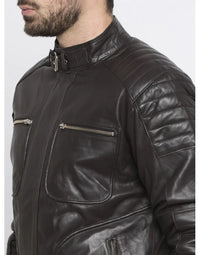 Biker Custom Designer Motorcycle Leather Jacket For Men JK203 view 2