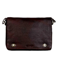 Horizontal Crossbody Genuine Leather Brown Sling Bag SB24 view 2