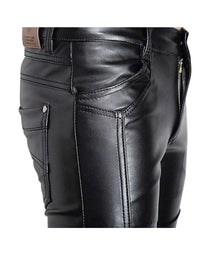 Geuine Sheep Leather Trouser Pant In Black Color Hollywood Style PT4 view 2