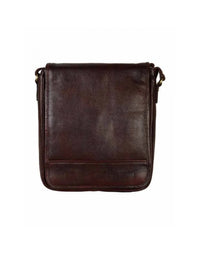 Genuine Leather Premium Quality Designer Brown Full Flap Travellers Messenger Bag view 2