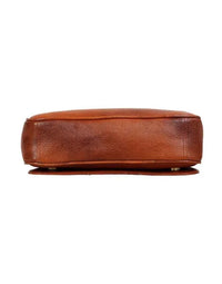 Full Flap Crossbody Leather Messenger Bag view 3