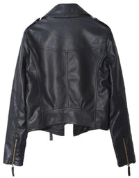 Genuine Leather Short Ladies Leather Jacket In Black LJK46 view 3
