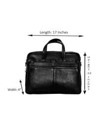 High Fashion Executive Genuine Leather Black Laptop view 3