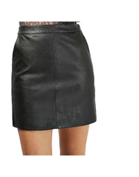 Genuine Sheep Women Skirt Leather SK8 view 3