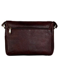 Horizontal Crossbody Genuine Leather Brown Sling Bag SB24 view 3
