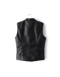 Genuine Leather Women Waistcoat In White Color LCW02 view 3
