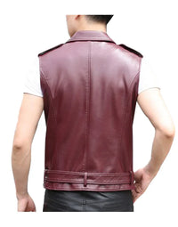 Genuine Sheep Leather Jacket In Brown Color WC02 view 3
