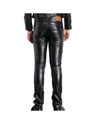 Geuine Sheep Leather Trouser Pant In Black Color Hollywood Style PT4 view 3