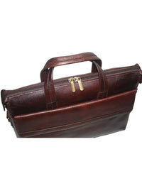 Genuine Leather Brown Messenger Shoulder LB24 view 3