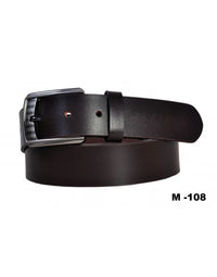 Genuine Grain Leather Belt In Brown For Men view 4