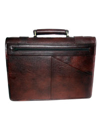 Genuine Leather Brown Messenger Shoulder Bag LB19 view 4