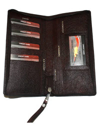 Brown Passport Leather Holder Cover, Wallet, Credit Card Organizer Pouch view 4