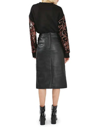 Genuine Sheep Leather Tillney Long Skirt SK10 view 4