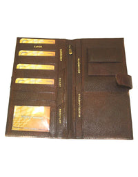 Brown Leather Travel Holder Wallet Passport Cum Credit Card Organizer view 4