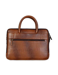 Classy Genuine Leather Tan Colour Office/ Laptop Bag For Men view 4