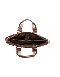 Genuine Leather Tan Messenger Shoulder Laptop Unisex Bag view 4
