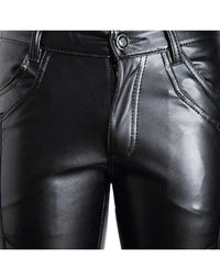 Geuine Sheep Leather Trouser Pant In Black Color Hollywood Style PT4 view 4