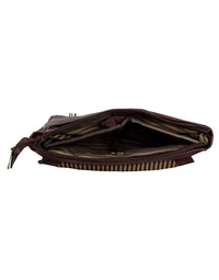 Horizontal Crossbody Genuine Leather Brown Sling Bag SB24 view 4