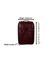 Business Men Genuine Leather Brown Backpack BP11 view 4