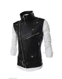 Genuine Sheep Leather Waist Coat Bomber Hollywood Style Waist Coat WC04 view 4