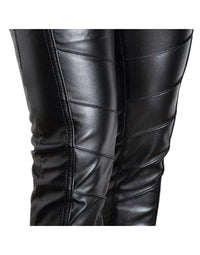 Geuine Sheep Leather Trouser Pant In Black Color Hollywood Style PT4 view 5