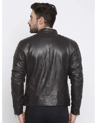 Biker Custom Designer Motorcycle Leather Jacket For Men JK203 view 5