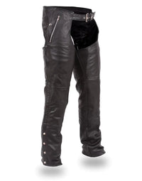 Casual Pant In Black Color For Men Made From Sheep Leather PT12 view 5