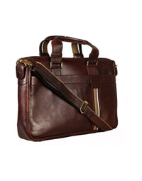 Genuine Leather Brown Portfolio Carry Case / Office / Laptop Bag For Men SB25 view 5