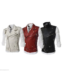 Genuine Sheep Leather Waist Coat Bomber Hollywood Style Waist Coat WC04 view 5