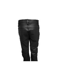 Genuine Sheep Leather Men Trouser In Zig Zag White Color PT5 view 5