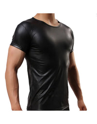 Genuine Sheep Leather T-Shirt For Men Slim Fit TS1 view 5
