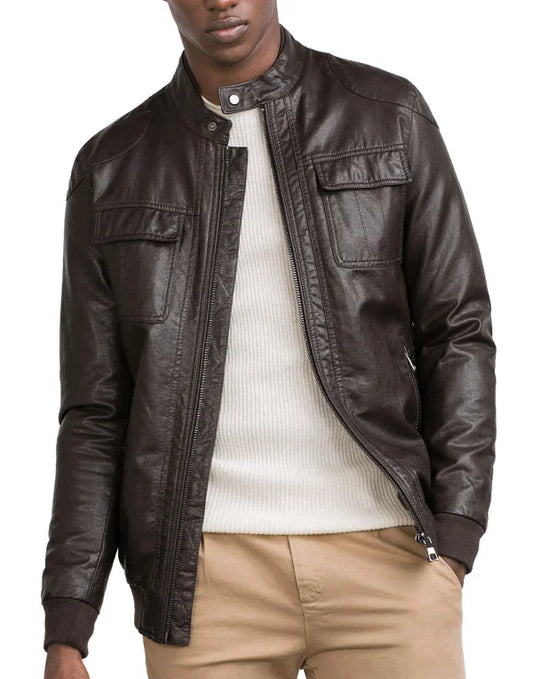 HugMe.Fashion Genuine Leather Jacket New Style Fashion JK85