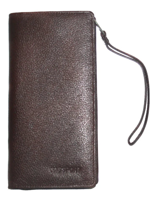 Brown Passport Leather Holder Cover, Wallet, Credit Card Organizer Pouch