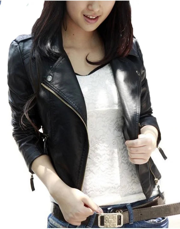 HugMe.Fashion New Genuine Leather Jacket Women LJK25