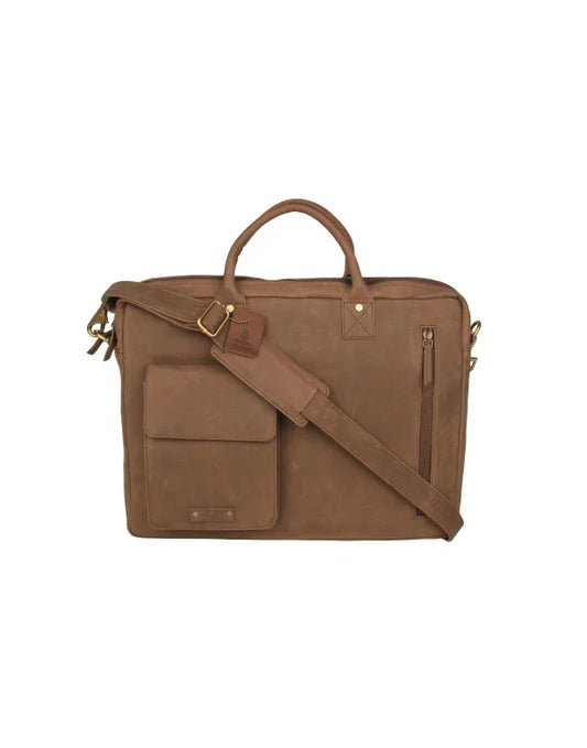 HugMe.Fashion Raw Leather Laptop Bag Shoulder Bag LB68