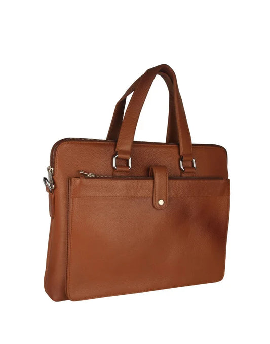 HugMe.Fashion NDM Leather Laptop Bag In Brown, Black Color For Men And Women LB59