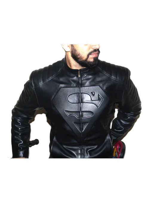 HugMe.Fashion Real Genuine Leather Superman Leather Jacket JK123