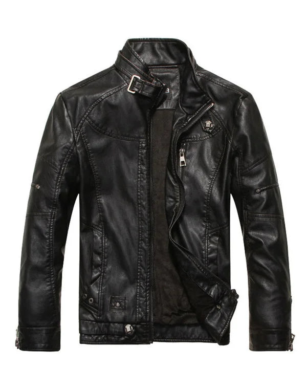 HugMe.Fashion High Quality Leather Biker Motorcycle Jacket For Men JK5