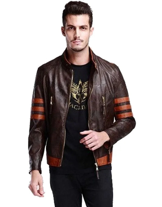 Hollywood Wolverine Jacket Motorcycle Mens JK105B