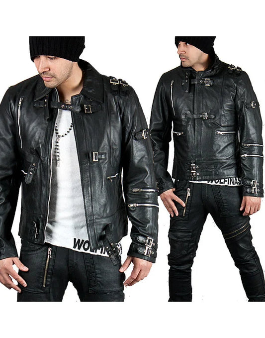 HugMe.Fashion New Stylish Multiple Leather Biker Jacket JK167