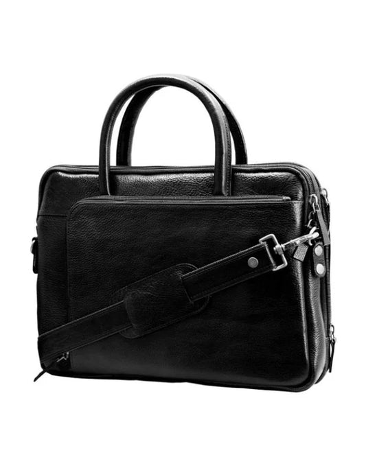 Genuine Leather Black Color Shoulder MINI Laptop, MAcBook, IPAD, Office Bag